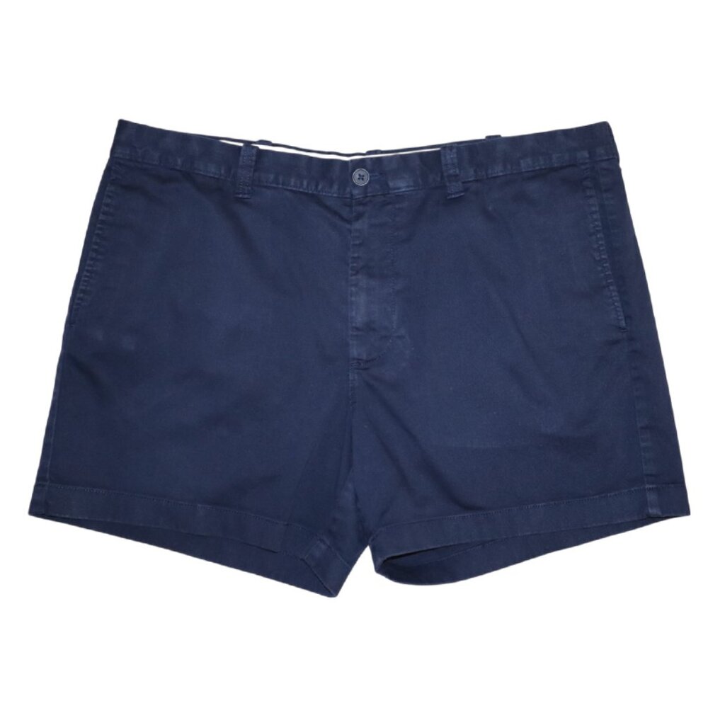 J.CREW Women 5" Inseam Shorts Size 38 Navy Blue Re-Imagined Chino Style Stretch